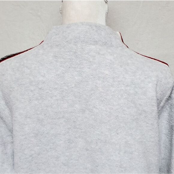 RETRO 90s/Y2K Catalina Gray Fleece Aztec Print Knit Striped Mock Neck Sweater - Picture 10 of 12